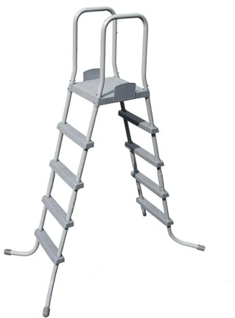 Schwimmbad-Handlauf Mit Stufen, Poolleiter, Poolleiter Aus Edelstahl, Tragfähigkeit Bis Zu 250 Kg, Mit Schnellmontagebasis, Geeignet for Wasserpark Im Innen- Und Außenbereich (Size : 4 Steps)
