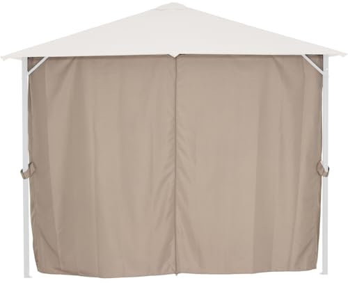 möbelando Pavillonseitenteil >Phoenix< (4er-Set) in Taupe - 300x0,1x300 (BxHxT)