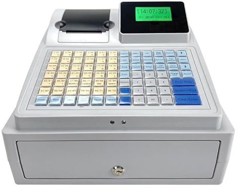 Registrierkasse, Registrierkasse, Kasse, einfach einzurichten und zu bedienen, Kassensystem, 81 Tasten, Digitale LED-Registrierkasse, umfangreiche Funktionen, wie z. B. Registerkarten/Tabellen für K