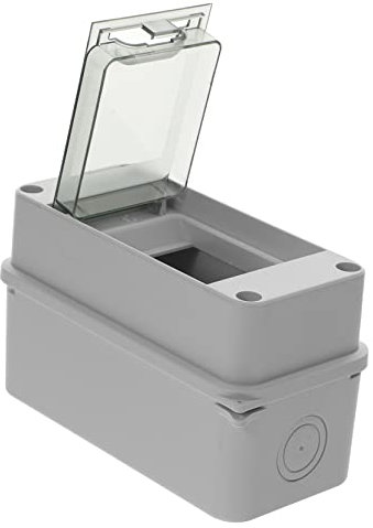 Anneome Kasten Verteilerschutzkasten verteilerdosen verteilerblock Stromverteilerbox DIN-Schienengehäuse kleines wasserdichtes Gehäuse Lärm Elektrokästen 2-Wege-Verbrauchereinheit Abs Weiß