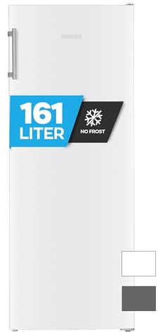 Heinrich´s Gefrierschrank 161L Volumen, Freezer, No-Frost Schutz, 3x Gefrierschubladen, 2x Schubfächer, LED-Display, wechselbarer Türanschlag, Alarmfunktion, Temperatur: -14°C~-22°C, Heinrich´s (weiß)