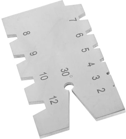 NAMOARLY Vielseitiges Schraubenmesswerkzeug Gewindelehre Aus Edelstahl Mit 30-grad-schablone Zum Schneiden