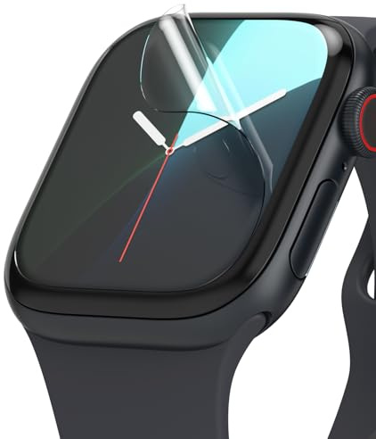 Ringke Dual Easy Film for Apple Watch Series 11/10 42mm Screen Protector [3 Pack] [Flexible & Self-Healing EPU] Scratch Resistant Multi-Layer Protective Film