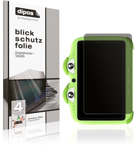 dipos I Blickschutzfolie kompatibel mit Ascrecem Kinder Tablet 7 Zoll Display-Schutzfolie matt mit 4-Wege Sichtschutz-Effekt