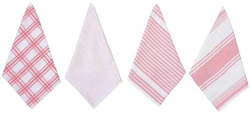 Sibiles Pack de 4 Paños de Cocina de 40X70 cm Modelo Pink Party Color Rosa Color Único Talla 40x70 cm