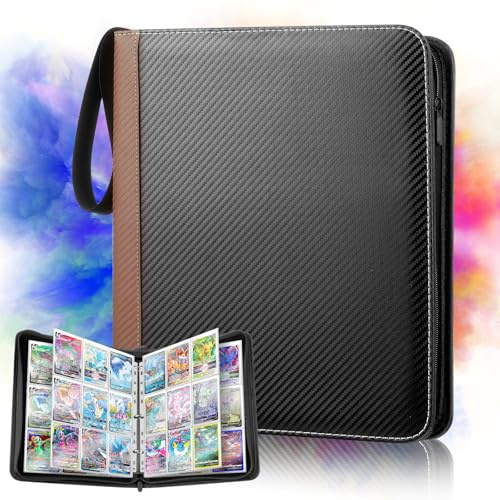 GIBOHOM Magic Carte Portfolio - 900 pochettes - 50 pages - Marron