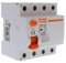 MeanWell Interrupteur différentiel pur triphasé type A, RCCB 6000A 300mA 63A, RCD 3P+N 380V, 4 pôles de 4 modules DIN