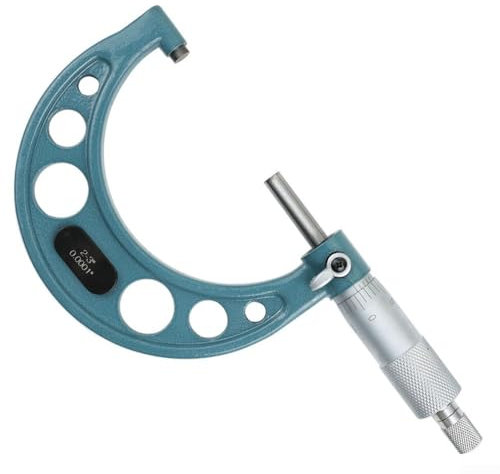 Precision Outside Diameter Micrometer Measurement Tool for External Dimensions with Ratchet Stop Feature (C)