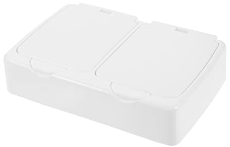 SUPVOX Porta Dischetti Di Cotone Organizer Per Dischetti Di Trucco Con Scomparto Organizer Per Bastoncini Di Cotone Portatile Ed Elegante