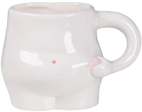 Keramisk fett magkopp - handgjord kaffemugg, roliga tekoppar