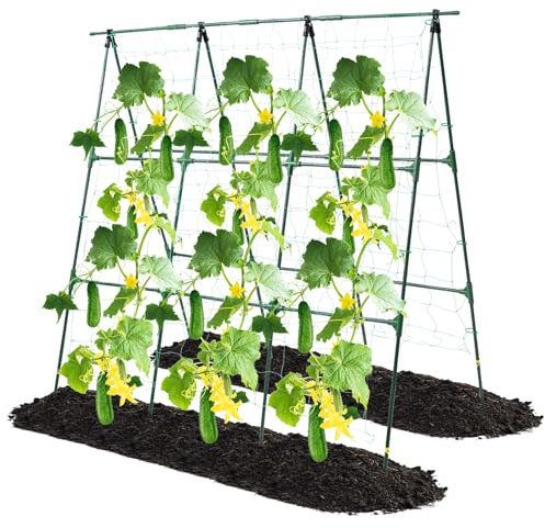OTOSUNNY Enrejado de pepino para cama de jardín elevada, 127 cm x 48 pulgadas, color verde
