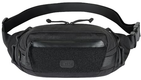 M-Tac Sac banane robuste en polyester 600D Système MOLLE, sangle réglable et fermetures éclair en paracorde Idéal pour le quotidien, l'extérieur et les voyages