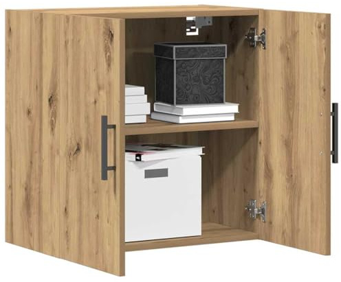 vidaXL Armario de Pared Roble Artesanal 60 x 31,5 x 60 cm, Sala de Estar, Mueble Rectangular Moderno, Gran Almacenamiento, estanterías Resistentes, Organizador Compacto, Ahorra Espacio
