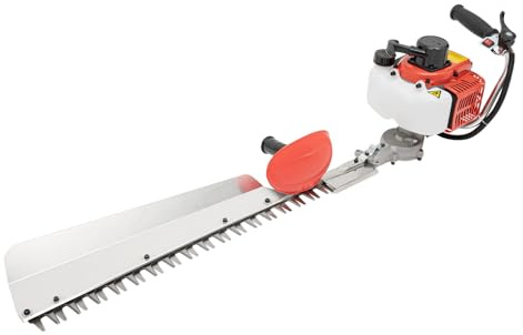 2 Stroke Gas Powered Hedge Trimmer, 22.5CC Air-Cooled Single-Edged Gas Bush Trimmer 28 inch Gas Shrub Cutter Trimmer with Gloves, Glasses for Gardening, Shrub, Hedge, Thorn, Tall Grass