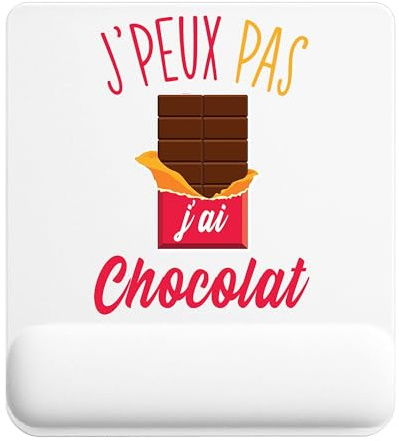 Planetee Tapis de Souris Chocolat | Accessoire Bureau Ergonomique - Idéal pour Anniversaire, Collègue, Secret Santa Noël, Fête des Pères et Fête des Mères