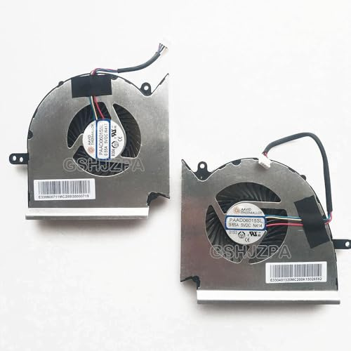 GSHJZPA CPU + GPU Kühlung Lüfter kompatibel für MSI GE75 Raider 8SE 8RE 9SE 9SF 9SG MS-17E2 GE75 Raider 10SFS 10SF 10SE MS-17E9 MS-17E1
