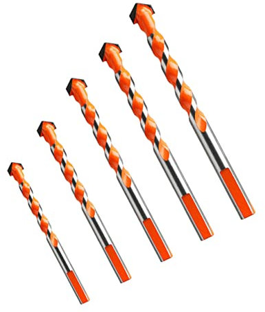 Mipcase 5pezzi Punte Per Piastrelle Spirale in Lega Di Punte Da Trapano Utensili Rotanti Per Piastrelle Di Vetro Per Trapano Elettrico