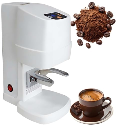 vnmudzeo Automatic Coffee Tamper Machine,10 to 30 kg Adjustable,58 mm Professional Espresso Pressing Tool,One-Click Cleaning,FlatWhite