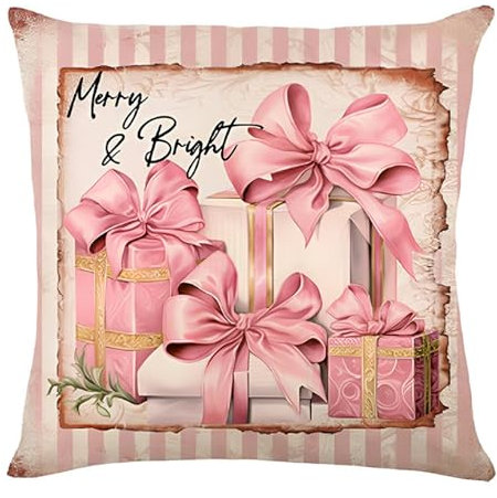 Cushions 45x45cm Gift Box Cushion Cases Cotton Linen Outdoor Office with Invisible Zipper Decorative Throw Pillow Cover for Living Room Sofa Bedroom