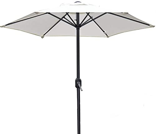 SRFTT Parasols de Jardin d'extérieur Parasols de Jardin Parasol de Table d'extérieur de 6 Pieds avec manivelle Parasol de marché à 6 Baleines en Fer pour Piscine Plage Jardin Restaurant