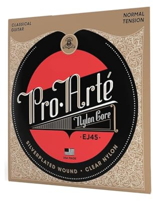 GNALIA Cuerdas Guitarra Española 1 Paquete, Ej43 Pro-Arte Nylon Light Tension 3 Juegos, Tensión Normal Para Guitarra Clásica