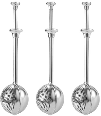 OSALADI Lot de 3 Tamis à Farine Portatifs en Acier Inoxydable Saupoudreurs à Sucre Glace à Maille Fine Poignée Ergonomique Tamis à Épices Multifonction pour Pâtisserie et Décoration