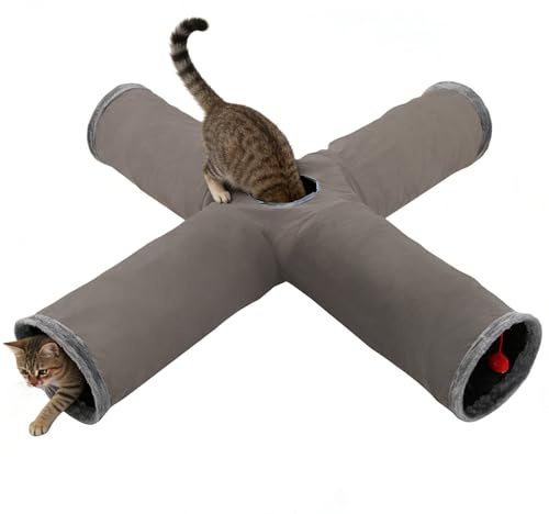 Kattunnel - Labyrint Pussel Interaktiv Vikbar,Flexibla Katt Rör Och Tunnlar Att Med | För Husdjur, Kattungar, Jul, Födelsedag, Halloween Fest