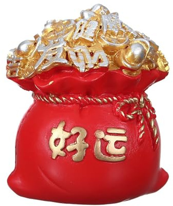 Fictory Year of the Dragon Bobblehead, Cute Fortune Loong Nodding Figure, Car Dashboard Desk Decor, Chinese New Year Ornament with Auspicious Bag