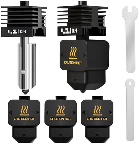 Kit Hotend per Bambu Lab H2D/H2S/H2C/A1/A1 Mini, Set da 2 Hotend Magnetici con Ugelli Rimovibili in Acciaio Temprato 0,4 mm, Riscaldamento Rapido ed Estrusione Stabile – Accessori per Stampante 3D