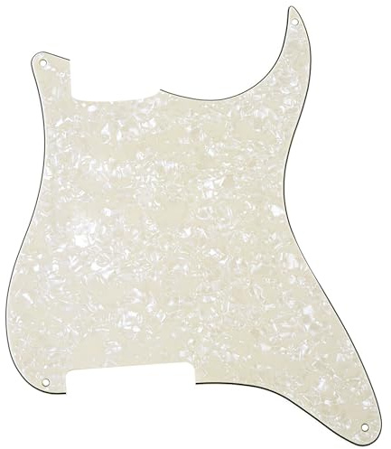 Musiclily Pro 4 Löcher ST Schlagbrett Rohmaterial 4-lagig Aged White Pearl | für Strat Style E-Gitarre