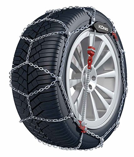 BB-EP Schneekette KÖNIG – Die 9mm-Schneekette mit Selbstspannsystem – Zugelassen für Peugeot 3008 (2016) mit der Reifengröße 215/65 R17 im Set