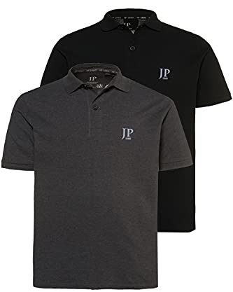 JP 1880 pikétröja för män (2-pack), antracit, 4XL