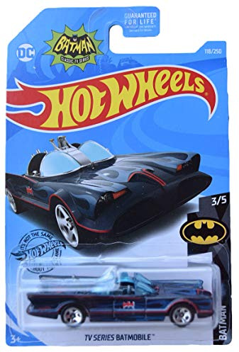 Hot Wheels Batmobile 118/250, Black with Blue Flames