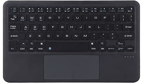 Goshyda Tastiera Wireless con Touchpad, Struttura del Piede con Chiave a Forbice, Tastiera Wireless BT Ergonomica Portatile, per Android, per OS X, per (Nero)