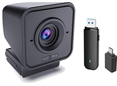 Project Telecom 1080p Wireless Webcam with Microphone – USB PC Camera for Laptop & Desktop Full HD Streaming Web Camera for Video Calls, Zoom, Remote Meetings – Plug & Play USB Web Cam