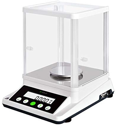 U.S. SOLID Balance de précision de 0,001 g - Balance numérique analytique Lab - Balance électronique de précision avec une précision de 1 mg et 2 écrans LCD - 110 g/0,001 g