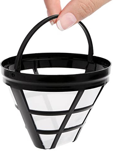 Filtro Permanente caffè Misura 4, Filtro caffè Riutilizzabile a Forma di Cono, 8-12 Tazze Filtro da caffè Riutilizzabile, Lavabile Filtro da caffè Senza Carta per la Produzione di caffè Manuale