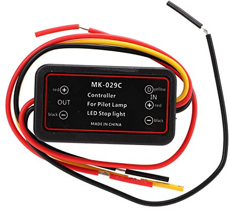 Contrôleur de Feu Stop LED, 12 V À 30 V IP65 Étanche Contrôleur de Flash de Feu Stop, Contrôleur Pratique de Stroboscope de Feu Stop ABS pour Motos Voitures(MK-029C)