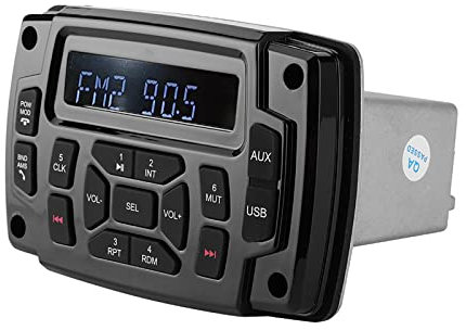 Radio Marina Radio Marina ShipYacht Parts 12V Reproductor de MP3 Bluetooth FM AM Receptor Estéreo IP66 Accesorio Impermeable para Barco Marino
