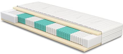 Meisterschlaf Matratze 115x190 cm - SERA H4 - Tencel - Orthopädische 7-Zonen - Höhe 22 cm - Ideal für Allergiker & Schwitzer - Tonnentaschen - Taschenfederkernmatratze 115x190