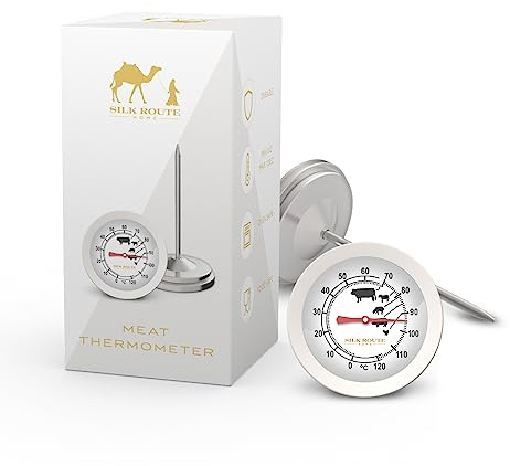 Silk Route Home Stainless Steel Analogue Meat Thermometer 11.5cm Probe