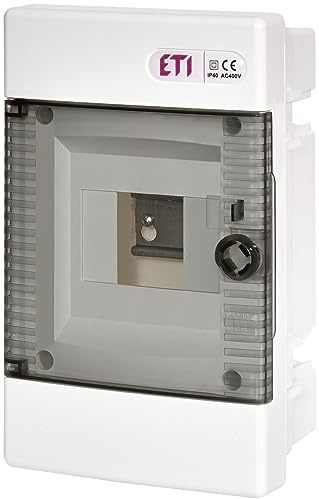 Sicherungskasten Unterputz IP40 Verteiler Gehäuse transparente Tür für die Trockenraum Installation im Haus (1-reihig bis 4 Module)