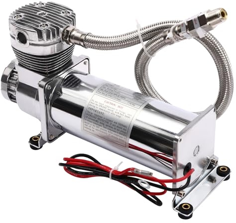 Flüsterkompressor Druckluftkompressor Silent Kompressor 200-300W - 12 V - 50L/min -200 PSI inklusive Filterventil und Sicherung