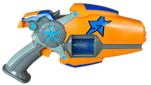 Slugterra Eli's Megamorph Blaster, Spielzeugpistole, Dartwerfer für Kinder mit Design der Zeichentrickserie, mit 8 Schaumstoff-Dartpfeilen, Lanze aus 9 m Entfernung, Bizak (64410006)