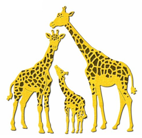 Shadow Giraffe Animal Metal Cutting Dies Sets for Card Making | Paper Embossing Die Cuts Kit Festivals Templates Supplies Photo Frame Album DIY Scrapbooking Crafting Stencils Decoration