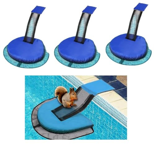 3 Stück Tierrettende Fluchtrampe,Tierfluchtrampe Rettung Kleintiere betreten Pool,Schwimmhilfe für Schwimmbad, Schwimmende Rampe Werkzeug für Frosch Ente Streifenhörnchen Mäuse andere Tiere