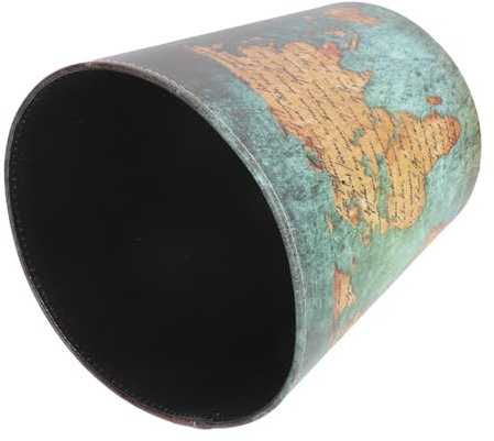 MAGICLULU Corbeille à Papier Cuir Pour Bureau Poubelle De Style Britannique Porte-déchets Compact Et Pratique