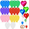 Lot de 20 poids et rubans de ballons colorés pour ballons à l'hélium, pendentifs de ballons en plastique, fournitures de fête d'anniversaire de mariage, décoration de célébration (ballon)
