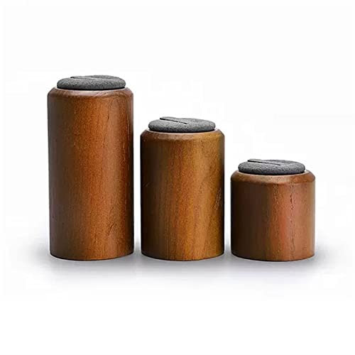 huanglyc-232 Schmuck-Organizer-Ständer, 3 Stück Ringhalter aus massivem Holz, Ringständer, Schaufenster, Schmuck-Organizer, Halter for Ringe, Messe, Arbeitsplatte, Ringträger, grau Schmuckhalter