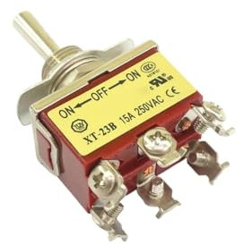 (2) XT-23B 15A Interruttore a levetta ON-OFF-ON bipolare a scatto centrale con ripristino manuale